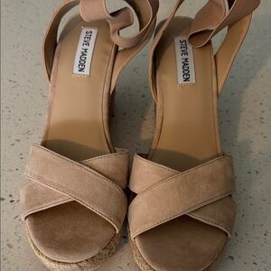 Steve Madden Beige Espadrille Sandals
